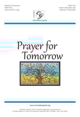 Prayer for Tomorrow Unison choral sheet music cover